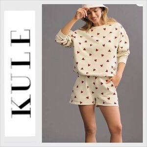 Anthropologie KULE The Oversized Heart Sweatshirt L